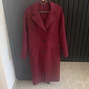 05. La Marque burgundy light coat